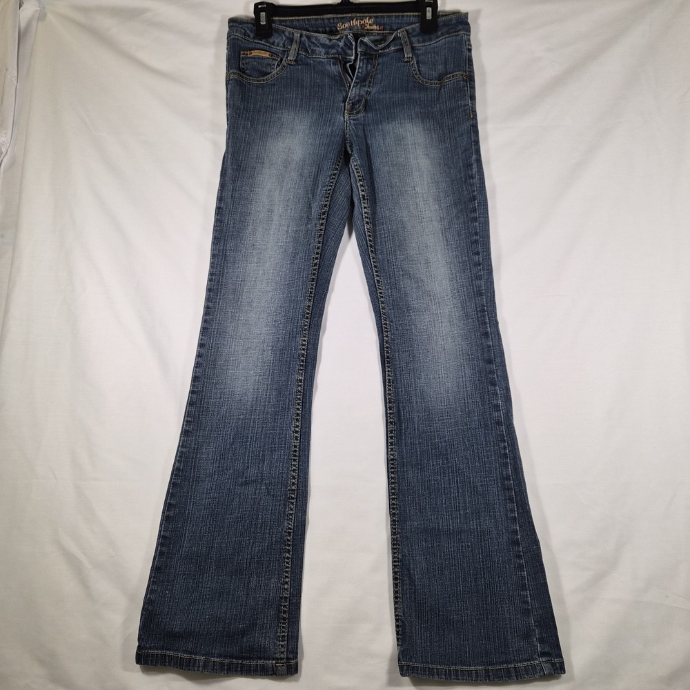 Southpole‎ Jeans Womens Size 9 Flare Bootcut Medium Wash Stretch Y2K Low Rise